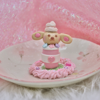 Kawaii Puppucino Sakura Jewelry Dish by Kawaii Craft Shop