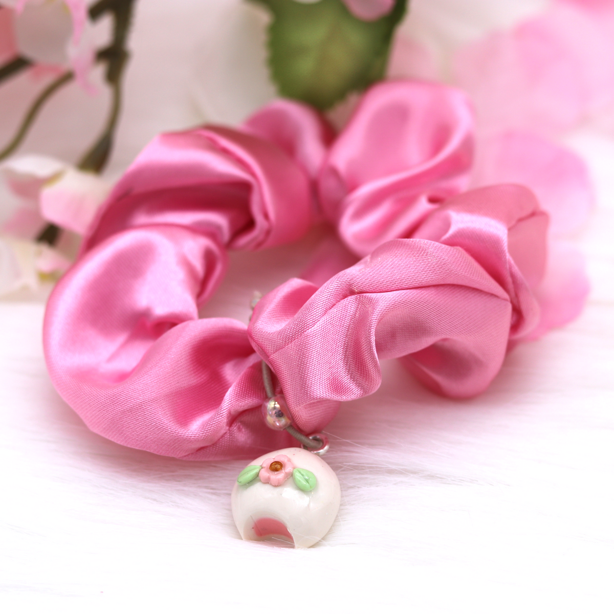 Kawaii Clay Charm Hair Scrunchies