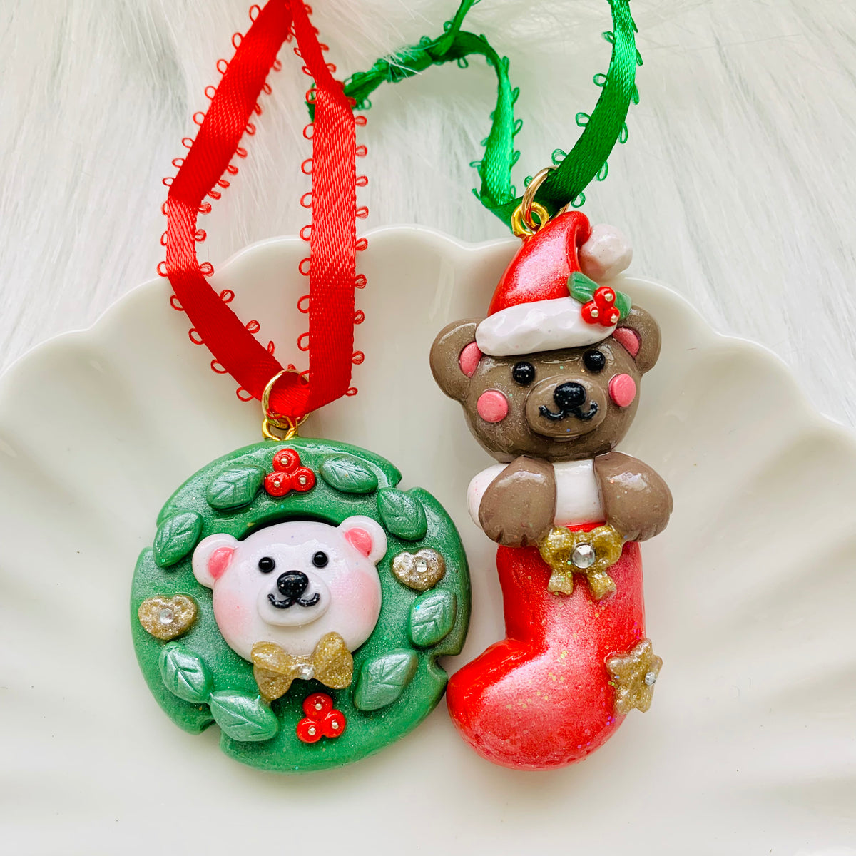 Personalized clay best sale christmas ornaments