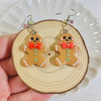 Holiday Gingerbread Clay Earrings