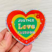 Juneteenth Heart Sticker