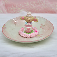 Kawaii Puppucino Sakura Jewelry Dish by Kawaii Craft Shop