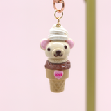 Bear Ice Cream Keychain by Kawaii Craft Shop