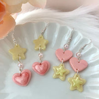 Heart and Stars Kawaii Earrings
