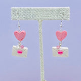 Love Letter Clay Valentine's Earrings