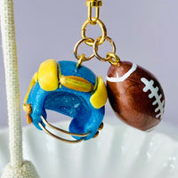 Superbowl Game Day Keychain Football