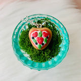 Heart Pizza Clay Necklace