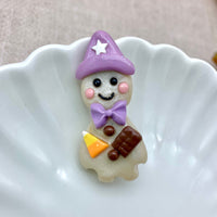 Candy Ghost Halloween Clay Pin