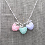 Mom Clay Heart Charm Necklace by Kawaii Craft Shop