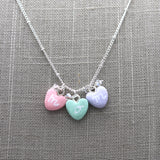 Mom Clay Heart Charm Necklace by Kawaii Craft Shop