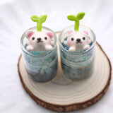 Clay Bear Bunny Sprout Mini Terrariums by Kawaii Craft Shop