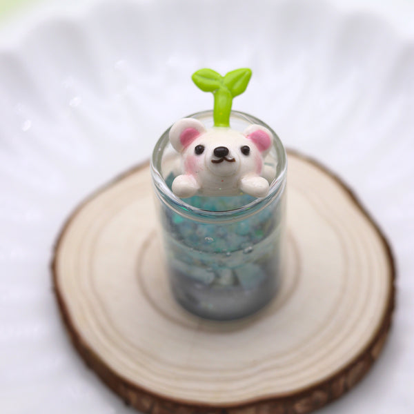 Clay Bear Sprout Mini Terrariums by Kawaii Craft Shop