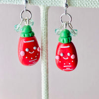 Sriracha Hot Sauce Clay Earrings