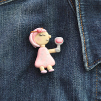 Super Mom Clay Pin Jacket by Kawaii Craft Shop