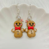 Holiday Gingerbread Clay Earrings
