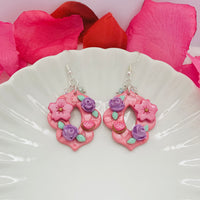 Romantic Floral Clay Earrings