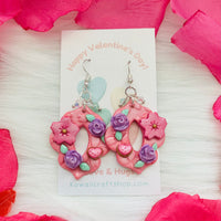 Romantic Floral Clay Earrings