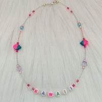 Kawaii Beaded Letter Necklace