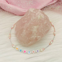 Kawaii Bead and Pearl Letter Necklace